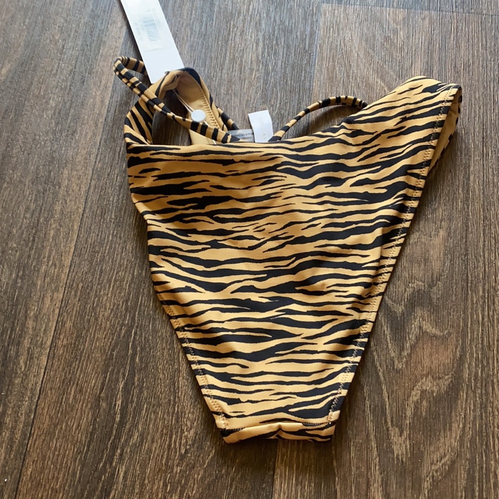 Zebra Camel Print Bikini Bottom - Picture 3 of 5